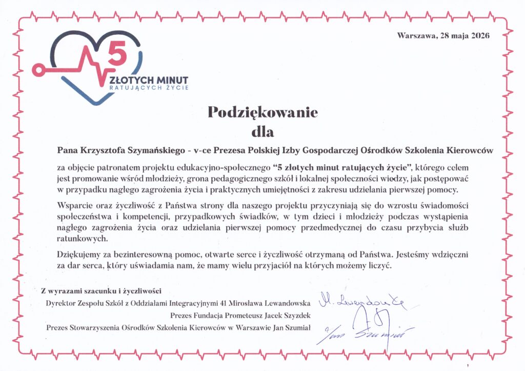 Podziekowanie K 1