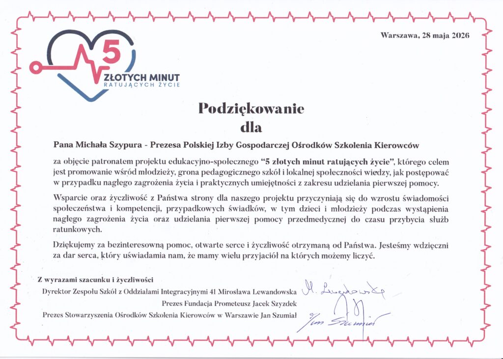 Podziekowanie SZ 1